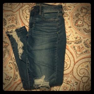 American Eagle Medium Wash Jeans with Rips